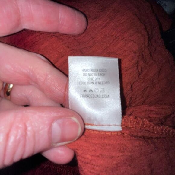 Blue Rain tiered burnt orange dress medium - Picture 5 of 5